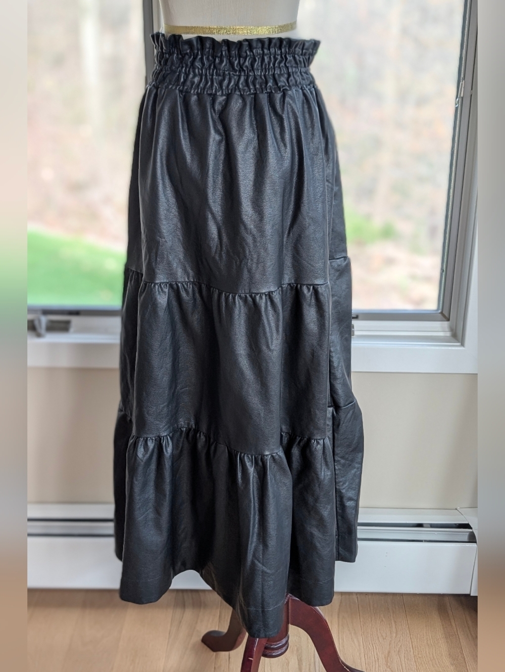 Anthropologie The Somerset Maxi Skirt: Faux Leather Edition Sz M - Picture 7 of 12